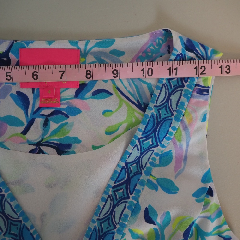 Lily Pulitzer Shaylee True Wrap Midi Dress Size 4 Shell Beach Coastal Resort - Picture 7 of 12